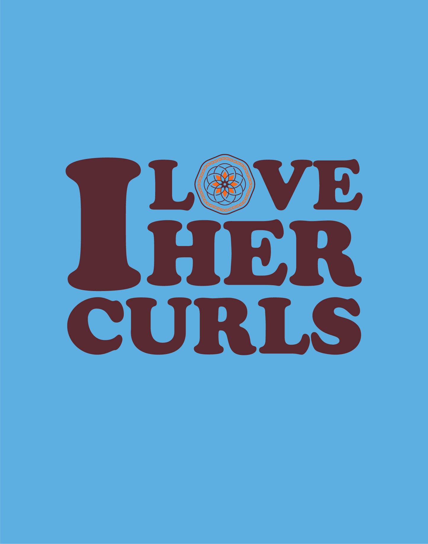 I Love Her Curls - Pastel Blue