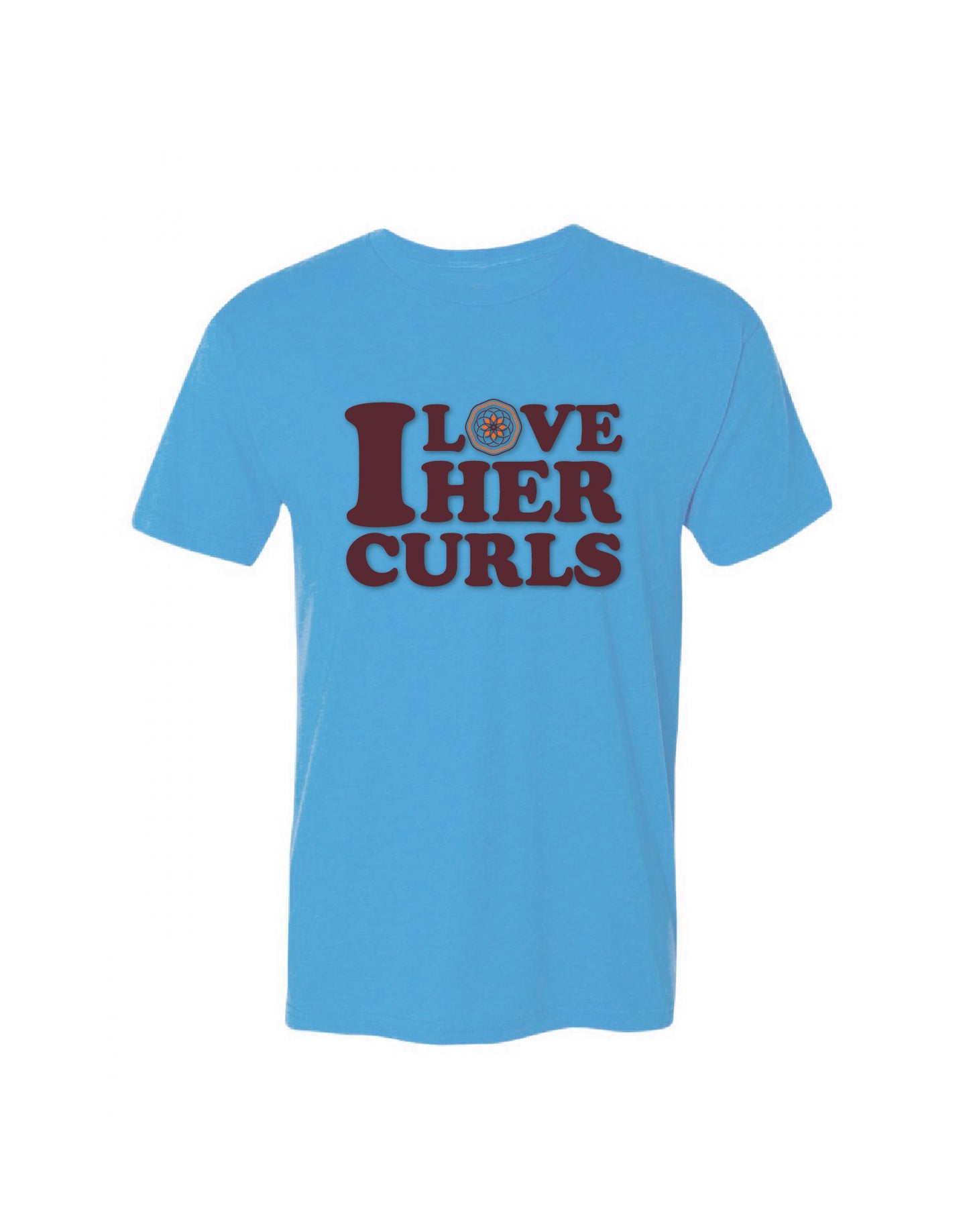I Love Her Curls - Pastel Blue